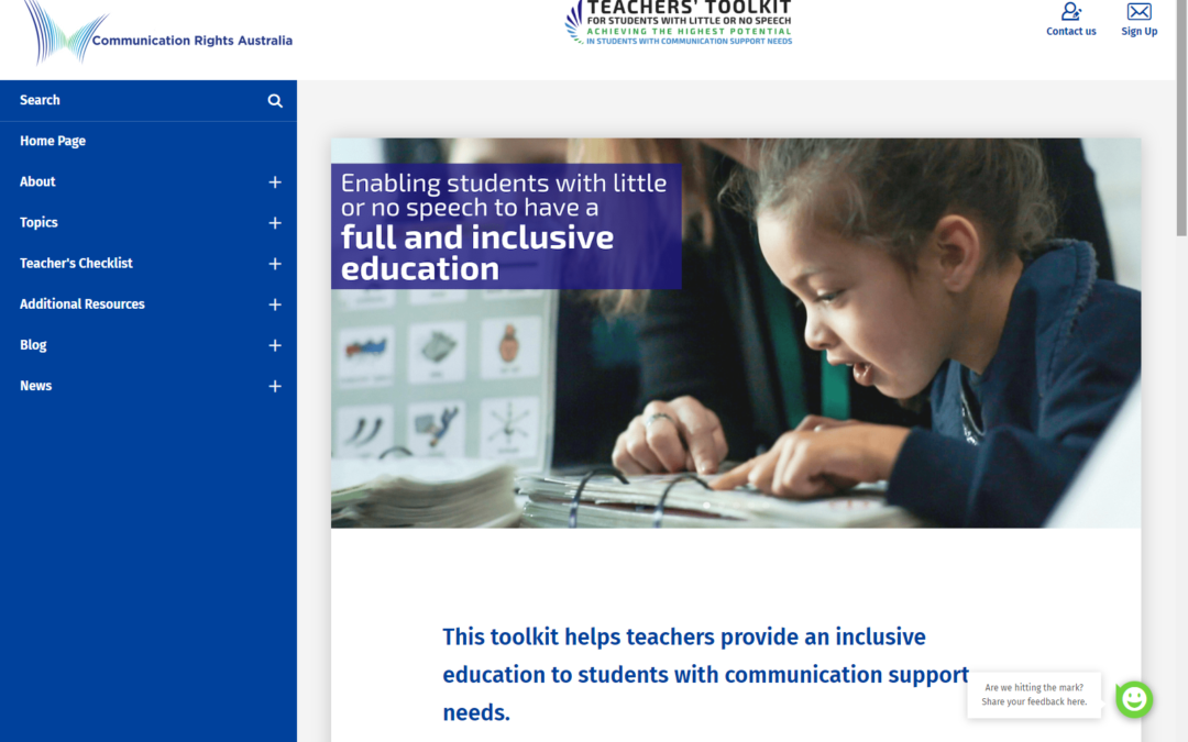 Communication Rights Launches Teachers’ Toolkit For Students With Little Or No Speech